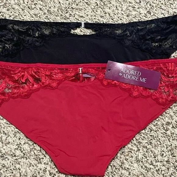 Adored by Adore Me Women’s Layla Thong Underwear, 2-Pack Size 3X | New - Picture 2 of 9